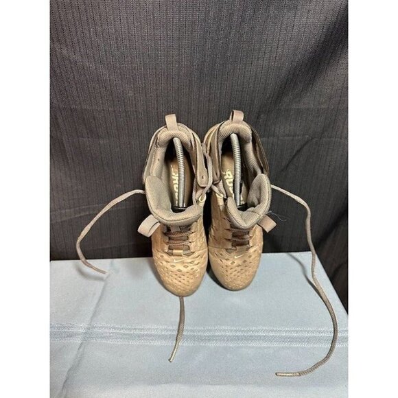 Nike Huarache 5 Lax Grey Lace Up Lacrosse Cleats Size 5Y Used No Box - Picture 4 of 6